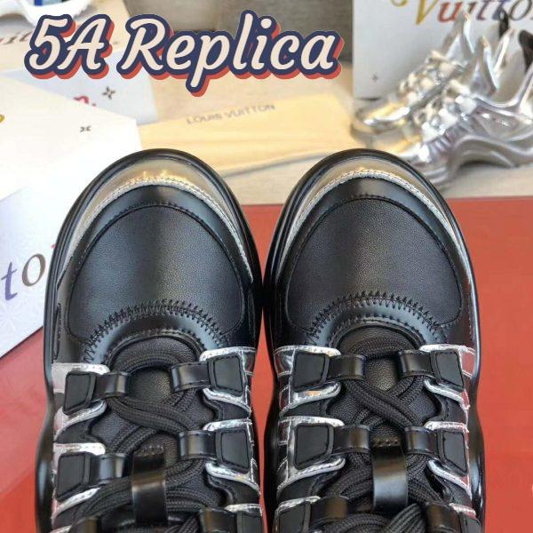 Replica Louis Vuitton Women LV Archlight Sneaker Leather Technical Fabrics-Black 11