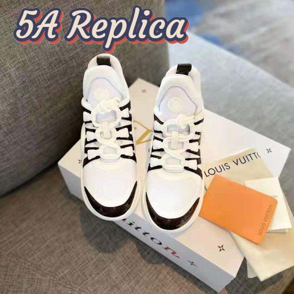 Replica Louis Vuitton Women LV Archlight Sneaker Patent Monogram Canvas Technical Fabrics White 8