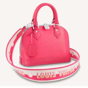 Replica Louis Vuitton LV Women Alma BB Handbag Pink Epi Grained Cowhide Leather 2