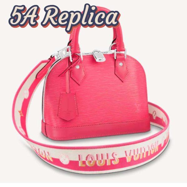 Replica Louis Vuitton LV Women Alma BB Handbag Pink Epi Grained Cowhide Leather 2