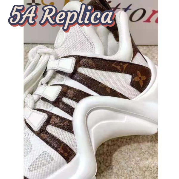 Replica Louis Vuitton Women LV Archlight Sneaker Patent Monogram Canvas Technical Fabrics White 14