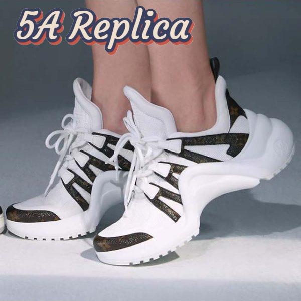 Replica Louis Vuitton Women LV Archlight Sneaker Patent Monogram Canvas Technical Fabrics White 17