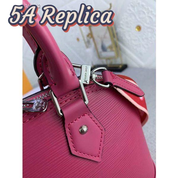 Replica Louis Vuitton LV Women Alma BB Handbag Pink Epi Grained Cowhide Leather 10