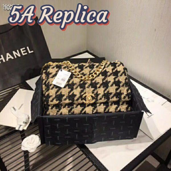 Replica Chanel Women 19 Maxi Flap Bag-Black and Sandy 3