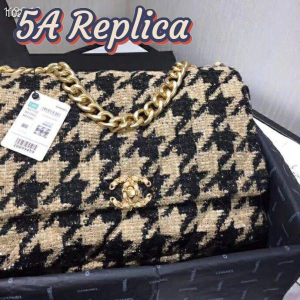 Replica Chanel Women 19 Maxi Flap Bag-Black and Sandy 4