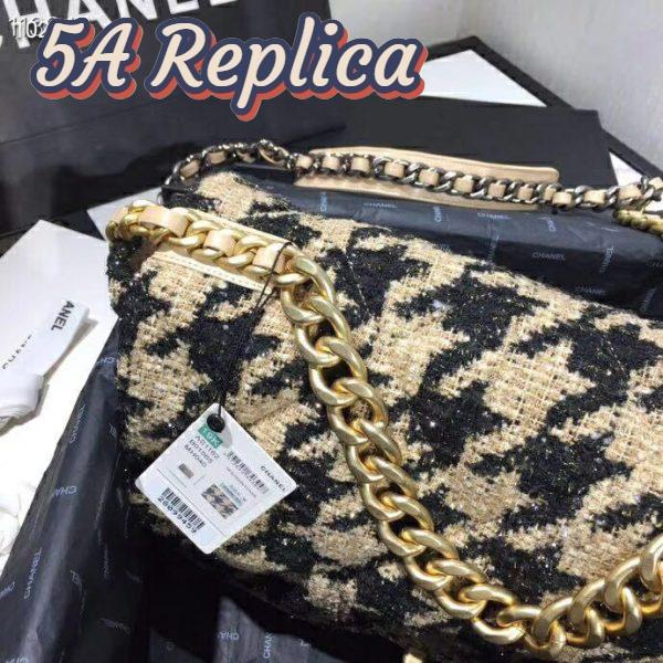 Replica Chanel Women 19 Maxi Flap Bag-Black and Sandy 6