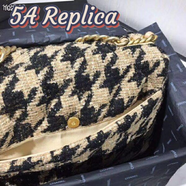 Replica Chanel Women 19 Maxi Flap Bag-Black and Sandy 9