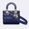 Replica Louis Vuitton LV Women Key Pouch Navy Nacre Embossed Grained Cowhide Leather 11