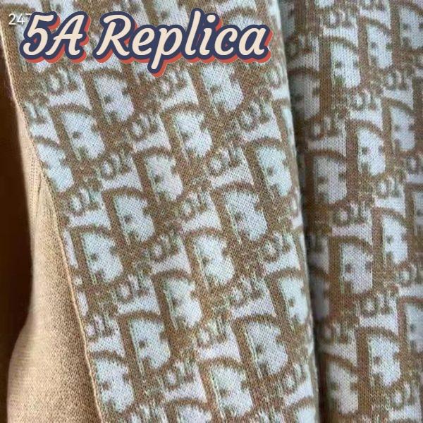 Replica Dior CD Women Coat Belt Brown Double-Sided Wool Silk 6