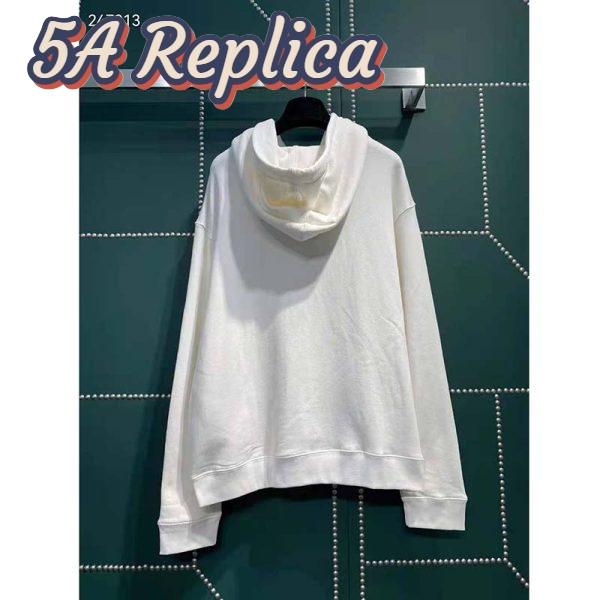 Replica Gucci GG Women Strawberry Gucci Cotton Sweatshirt Fixed Hood Oversize Fit 3