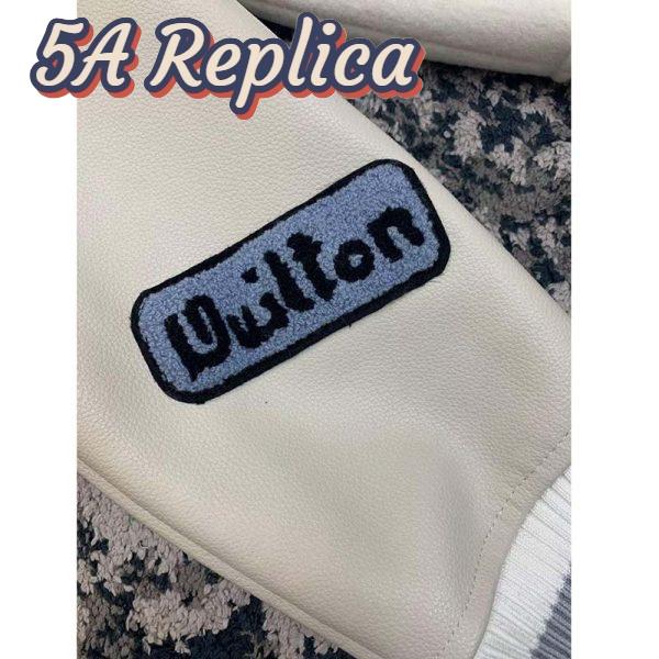 Replica Louis Vuitton LV Women Multi-Patches Mixed Leather Varsity Blouson LWG Calf White 18