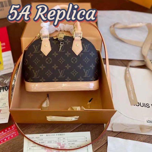 Replica Louis Vuitton LV Women Alma BB Handbag Monogram Coated Canvas Smooth Cowhide 3