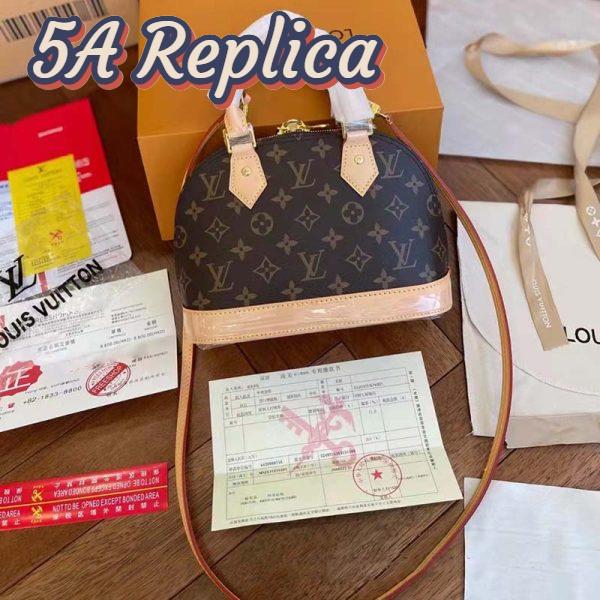Replica Louis Vuitton LV Women Alma BB Handbag Monogram Coated Canvas Smooth Cowhide 4