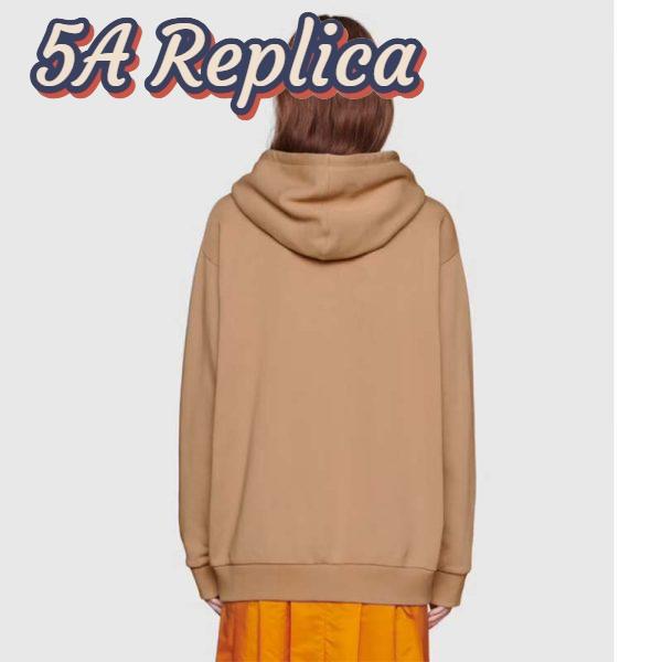 Replica Gucci GG Women The North Face x Gucci Sweatshirt Brown Cotton Jersey Crewneck Oversized Fit 15