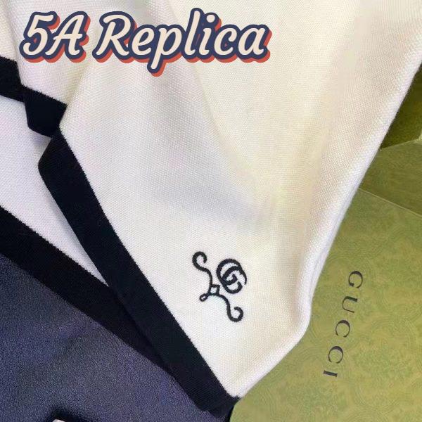 Replica Gucci GG Women Wool GG Piquet Jacquard Polo Shirt Interlocking G Embroidery 8