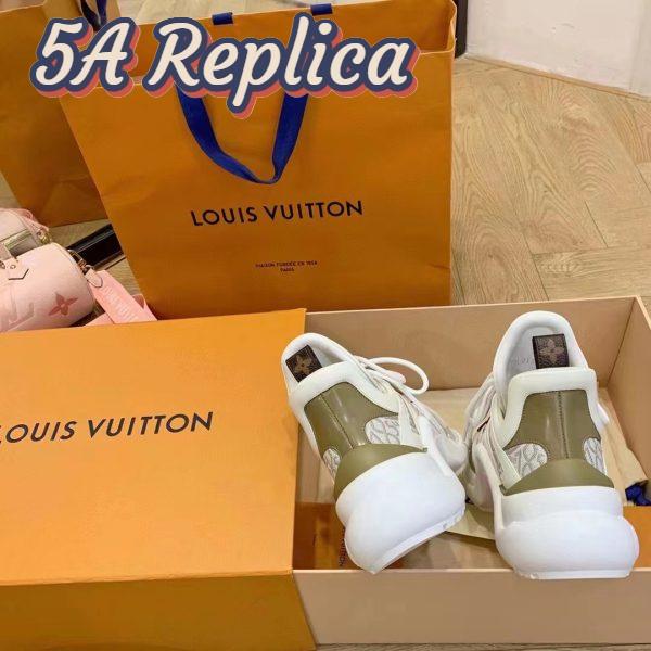 Replica Louis Vuitton Women LV Archlight Sneaker Since 1854 Beige Jacquard Textile 7