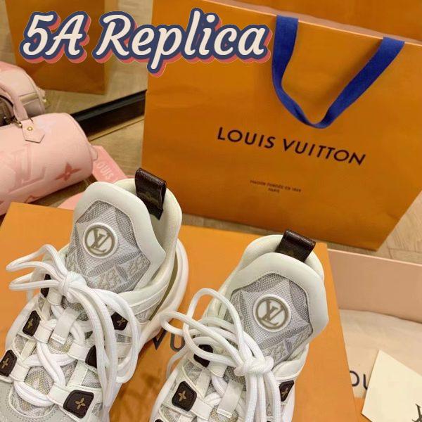 Replica Louis Vuitton Women LV Archlight Sneaker Since 1854 Beige Jacquard Textile 9