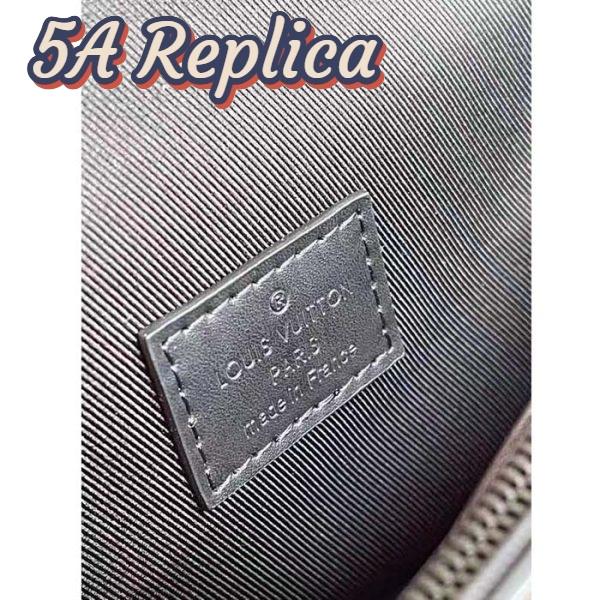 Replica Louis Vuitton Unisex LVxYK Steamer Wearable Wallet Black Silver Monogram Eclipse Coated Canvas 11