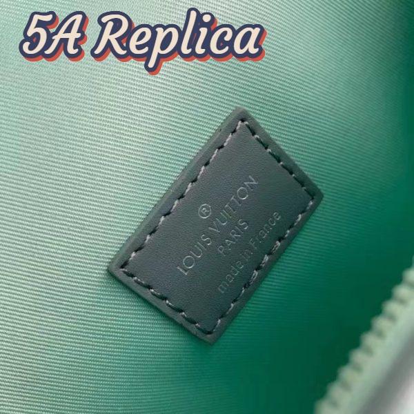 Replica Louis Vuitton Unisex LVxYK Steamer Wearable Wallet Crystal Blue Monogram Aquagarden Coated Canvas 10
