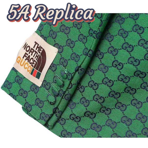 Replica Gucci Men GG Canvas Jacket Green and Blue Organic GG Canvas Cotton 6