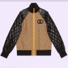 Replica Gucci Men GG Cotton Jersey Sweatshirt Black Felted Long Sleeves Kangaroo Front Pocket 12