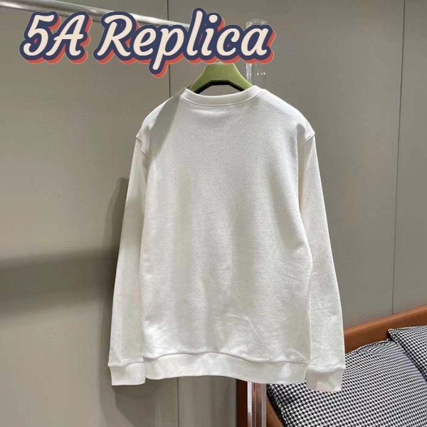 Replica Gucci Men GG Cotton Jersey Sweatshirt Crewneck Rib Cotton Long Sleeves 4