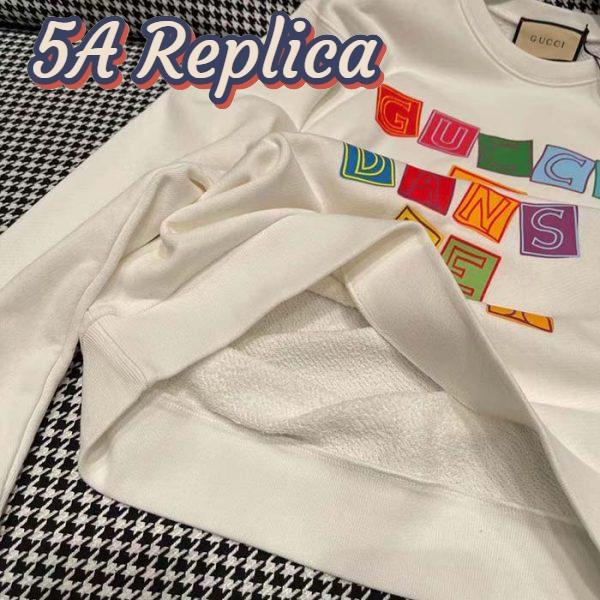 Replica Gucci Men GG Cotton Jersey Sweatshirt Crewneck Rib Cotton Long Sleeves 7