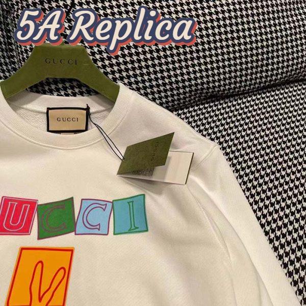 Replica Gucci Men GG Cotton Jersey Sweatshirt Crewneck Rib Cotton Long Sleeves 8