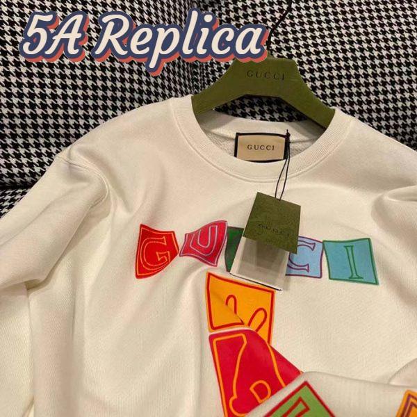 Replica Gucci Men GG Cotton Jersey Sweatshirt Crewneck Rib Cotton Long Sleeves 10