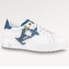 Replica Louis Vuitton Women LV Time Out Sneaker Blue Calf Leather Colored Monogram Flowers 11