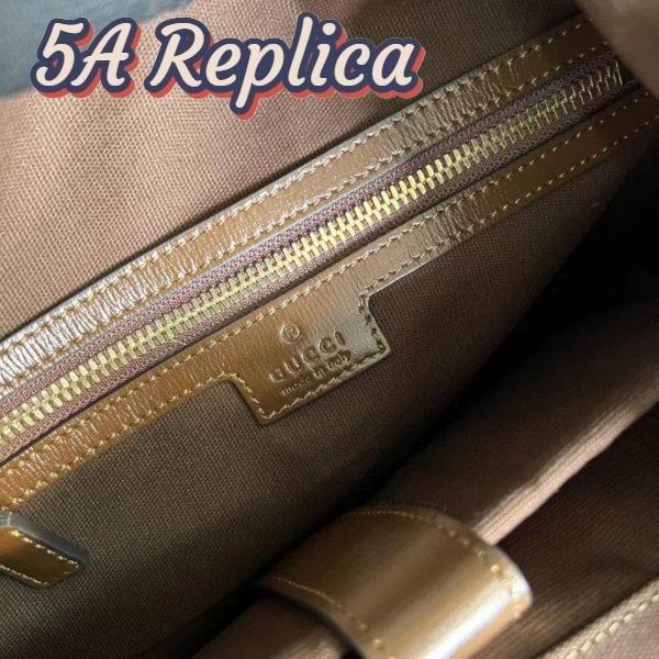 Replica Gucci Unisex Medium Backpack Interlocking G Beige Ebony GG Supreme Canvas 11