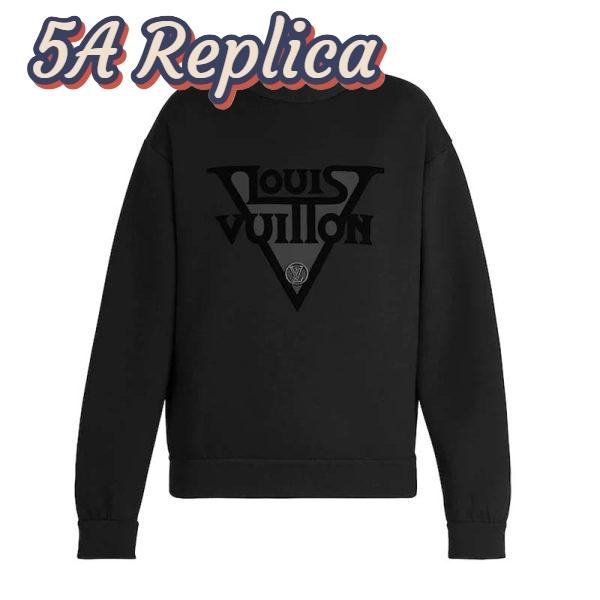 Replica Louis Vuitton LV Women LV Midnight Sweatshirt in Cotton Jersey-Black 2