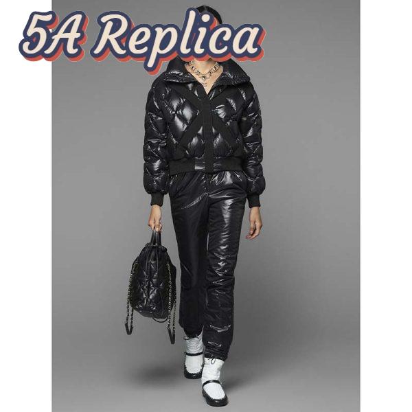 Replica Chanel Women Coated Canvas Blouson Down Coat Jacket-Black