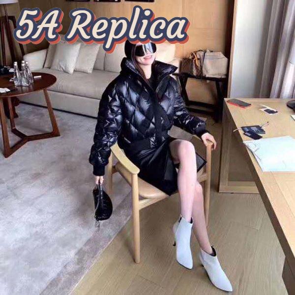 Replica Chanel Women Coated Canvas Blouson Down Coat Jacket-Black 3