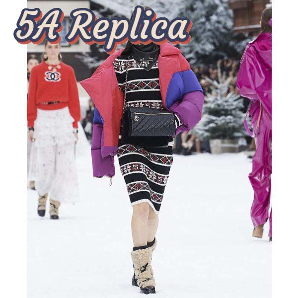 Replica Chanel Women Mixed Fibers Red Purple & Fuchsia Jacket