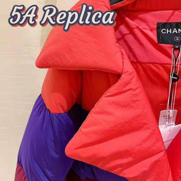Replica Chanel Women Mixed Fibers Red Purple & Fuchsia Jacket 9