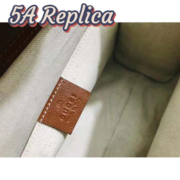 Replica Gucci Women GG Diana Small Tote Bag Double G Brown Leather 10