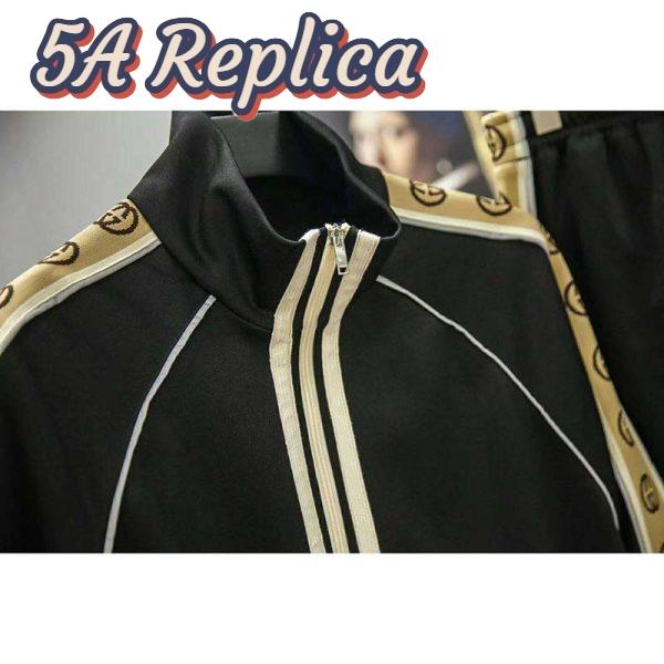 Replica Gucci GG Men Oversize Technical Jersey Jacket Interlocking G-Black 6