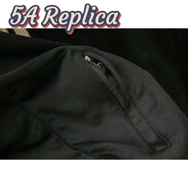 Replica Gucci GG Men Oversize Technical Jersey Jacket Interlocking G-Black 9