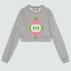 Replica Gucci GG Women Detachable Feathers Wool Sweater Double G Embroidery Crewneck 12