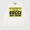 Replica Gucci GG Women Gucci 100 Cotton Sweatshirt Off-White Heavy Felted Jersey 12