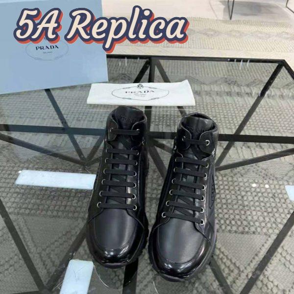 Replica Prada Men PRAX 01 Re-Nylon and Brushed Leather Sneakers 3