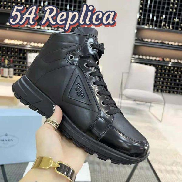 Replica Prada Men PRAX 01 Re-Nylon and Brushed Leather Sneakers 7