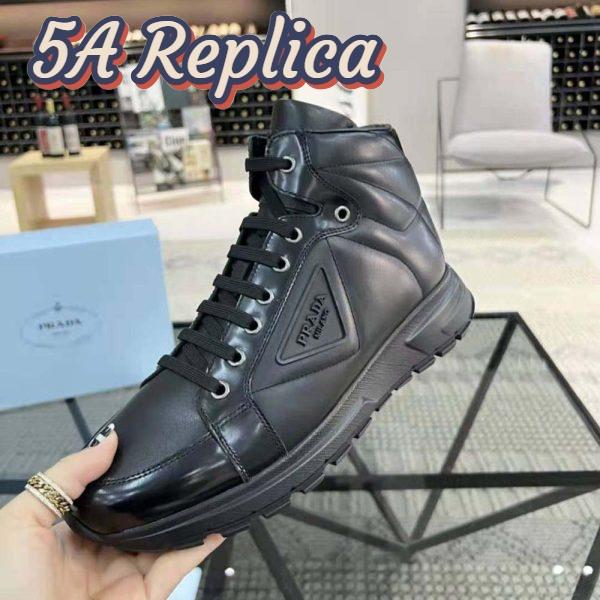 Replica Prada Men PRAX 01 Re-Nylon and Brushed Leather Sneakers 8