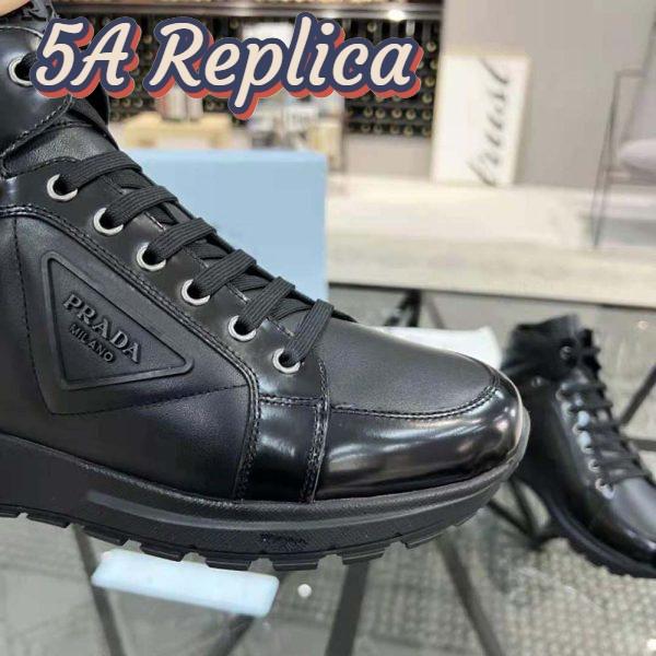 Replica Prada Men PRAX 01 Re-Nylon and Brushed Leather Sneakers 9