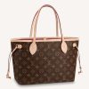 Replica Louis Vuitton LV Unisex Neverfull PM Tote Brown Monogram Coated Canvas Cowhide