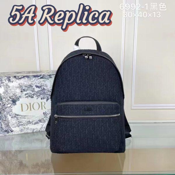 Replica Dior Unisex CD Rider Backpack Black Dior Oblique Jacquard 2