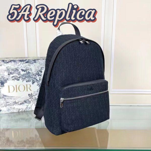 Replica Dior Unisex CD Rider Backpack Black Dior Oblique Jacquard 4