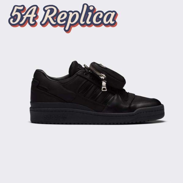 Replica Prada Women Adidas for Prada Re-Nylon Forum Sneakers-Black 2