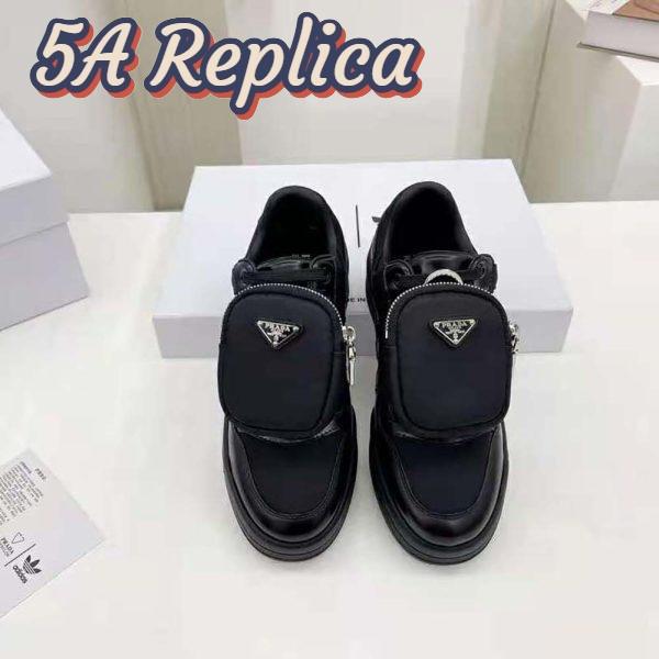 Replica Prada Women Adidas for Prada Re-Nylon Forum Sneakers-Black 3